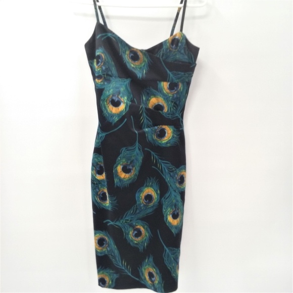 karen millen peacock dress